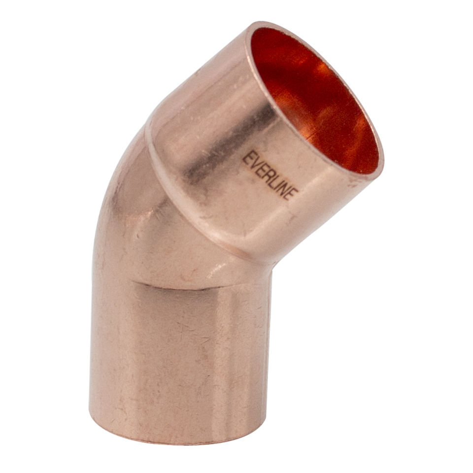 Medené koleno 18/45 MF