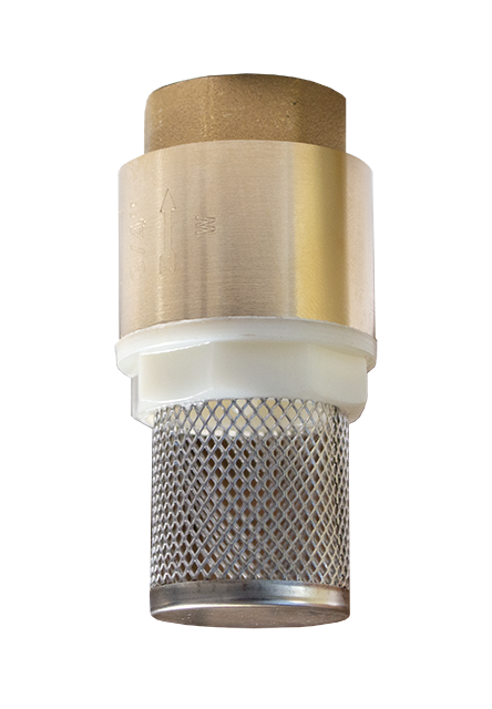 Spätný ventil s plastovým jadrom a filtrom 3/4