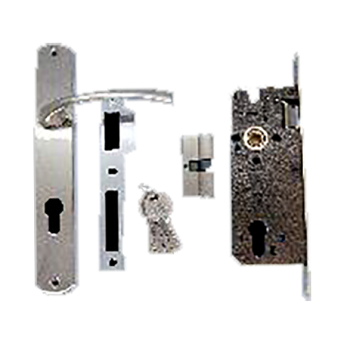 Bevésőzár (85) készlet cilinderes zárbetéttel