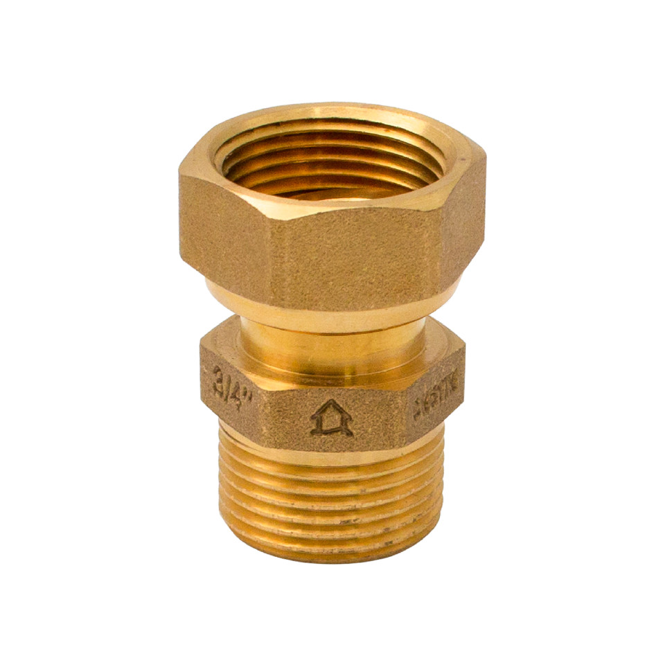 Sárgaréz CW617N holenderes csatlakozó egyenes  3/4